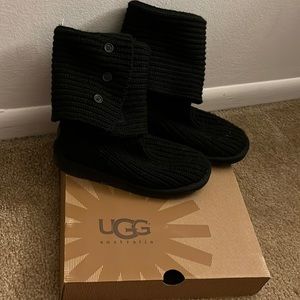 Black Knit UGG Boots